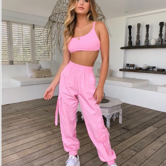 Tiger mist pink floss crop top - Picture 3 of 6